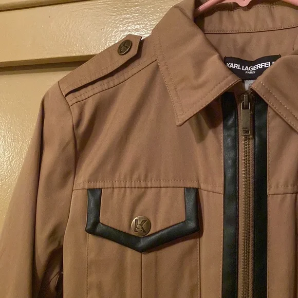 Karl Lagerfeld brown utility jacket/coat - Picture 3 of 8